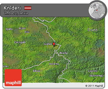 Satellite 3D Map of Knīderi