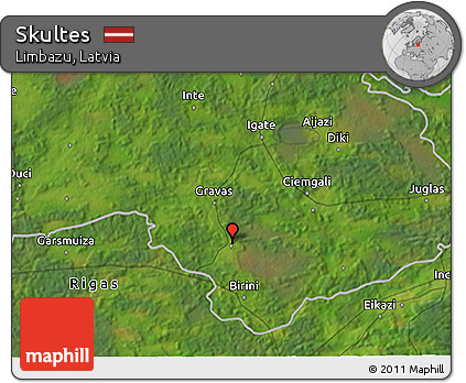 Satellite 3D Map of Skultes