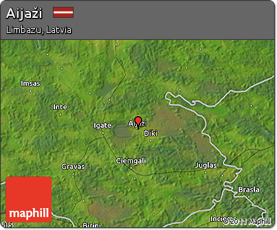 Satellite 3D Map of Aijaži