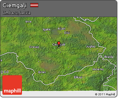 Satellite 3D Map of Ciemgaļi