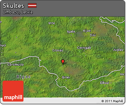 Satellite 3D Map of Skultes