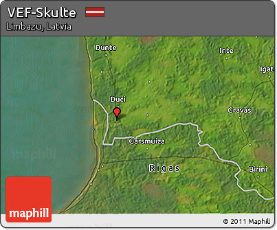 Satellite 3D Map of VEF-Skulte