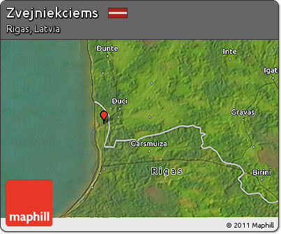 Satellite 3D Map of Zvejniekciems