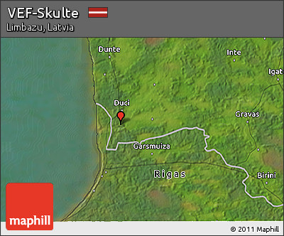 Satellite 3D Map of VEF-Skulte