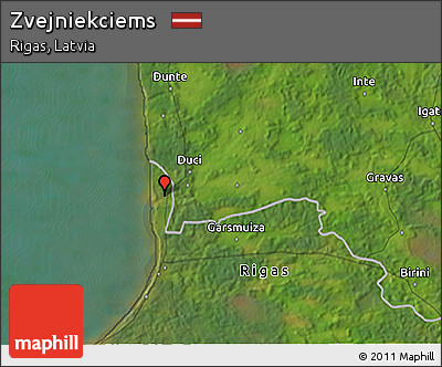 Satellite 3D Map of Zvejniekciems