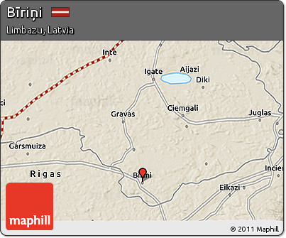 Shaded Relief 3D Map of Bīriņi