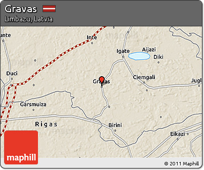 Shaded Relief 3D Map of Gravas