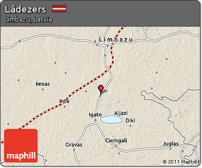 Shaded Relief 3D Map of Lādezers