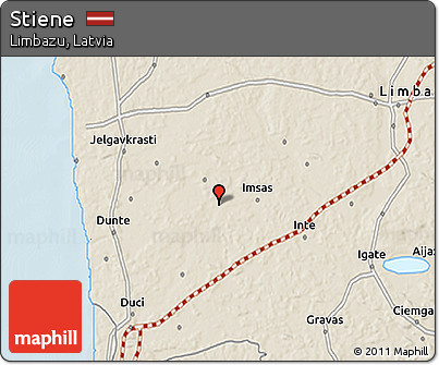 Shaded Relief 3D Map of Stiene