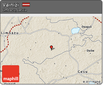 Shaded Relief 3D Map of Vainiži