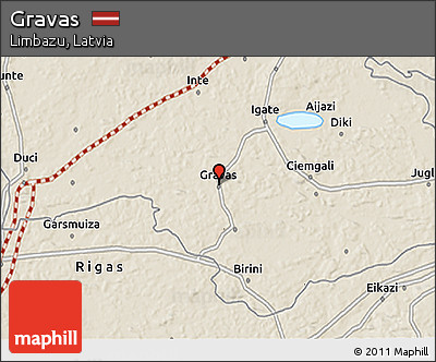 Shaded Relief 3D Map of Gravas