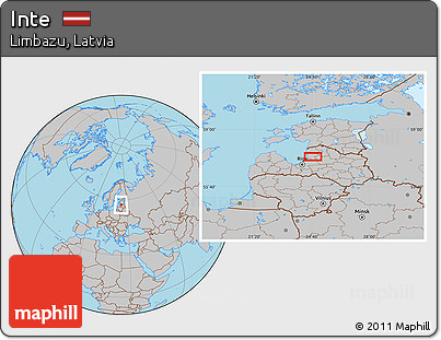 Gray Location Map of Inte