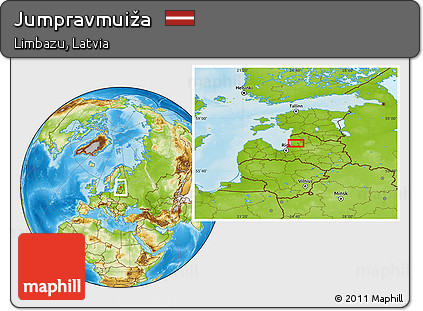Physical Location Map of Jumpravmuiža