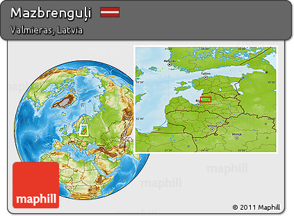 Physical Location Map of Mazbrenguļi