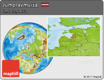 Physical Location Map of Jumpravmuiža