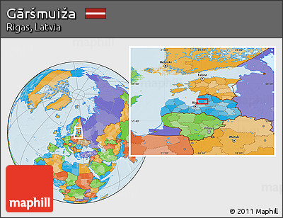 Political Location Map of Gāršmuiža
