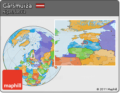 Political Location Map of Gāršmuiža