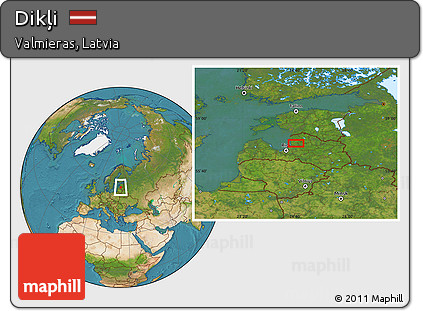 Satellite Location Map of Dikļi