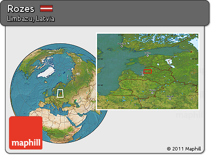 Satellite Location Map of Rozes