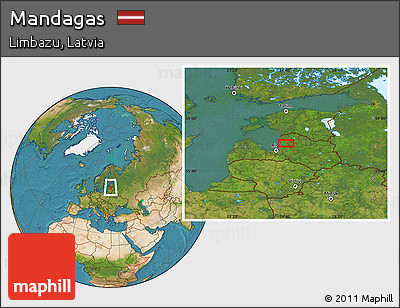 Satellite Location Map of Mandagas