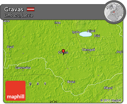 Physical Map of Gravas