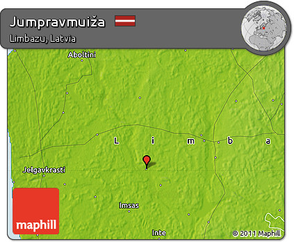 Physical Map of Jumpravmuiža
