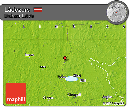 Physical Map of Lādezers