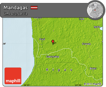 Physical Map of Mandagas