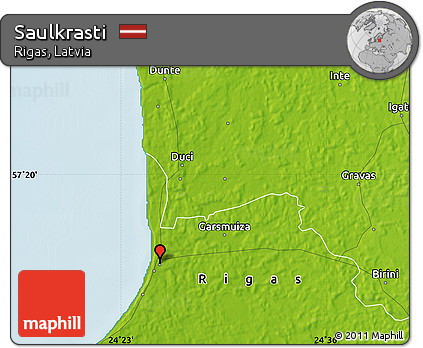 Physical Map of Saulkrasti