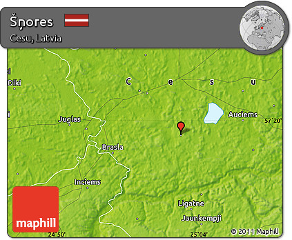 Physical Map of Šņores