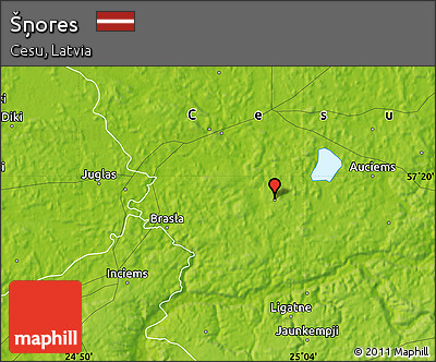 Physical Map of Šņores