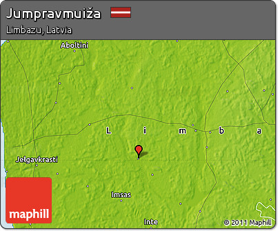 Physical Map of Jumpravmuiža