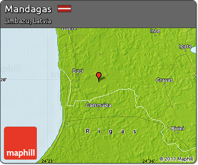 Physical Map of Mandagas