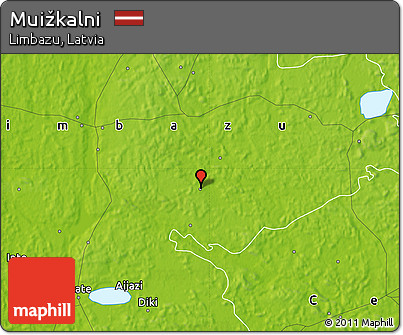Physical Map of Muižkalni