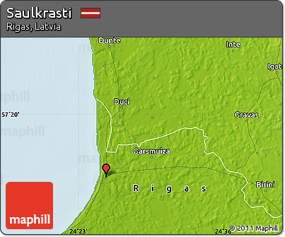 Physical Map of Saulkrasti