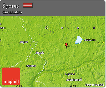 Physical Map of Šņores
