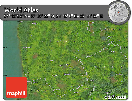 Satellite Map of the Area around 57° 25' 7" N, 24° 43' 30" E