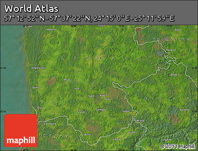 Satellite Map of the Area around 57° 25' 7" N, 24° 43' 30" E