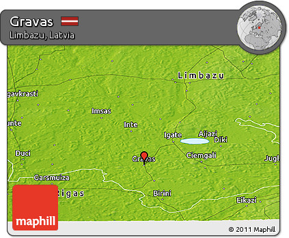 Physical Panoramic Map of Gravas