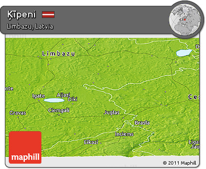 Physical Panoramic Map of Ķīpeni
