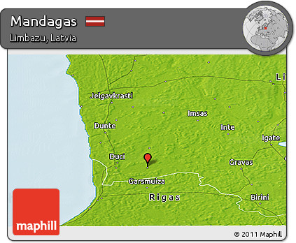 Physical Panoramic Map of Mandagas