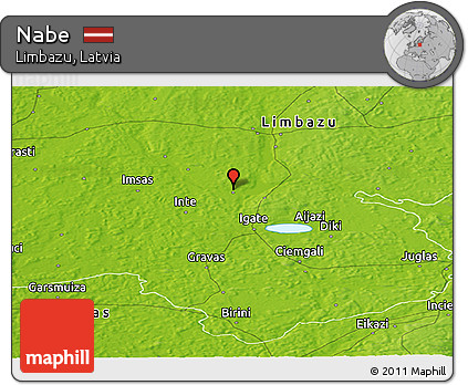 Physical Panoramic Map of Nabe