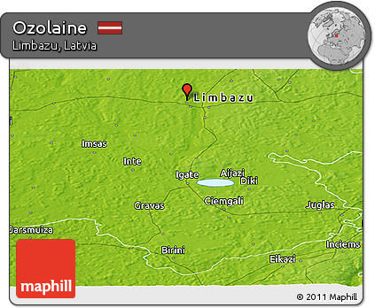 Physical Panoramic Map of Ozolaine