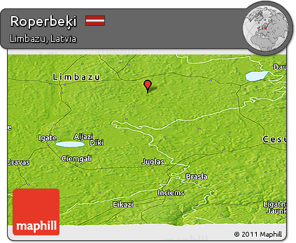 Physical Panoramic Map of Roperbeķi