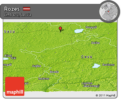 Physical Panoramic Map of Rozes
