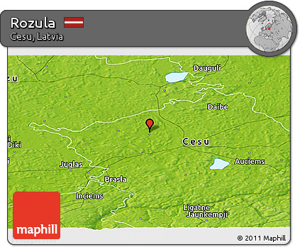 Physical Panoramic Map of Rozula