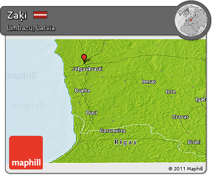Physical Panoramic Map of Zaķi