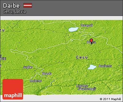 Physical Panoramic Map of Daibe