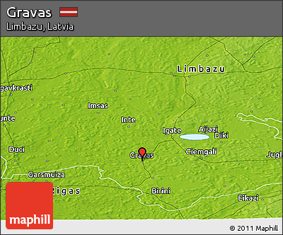 Physical Panoramic Map of Gravas
