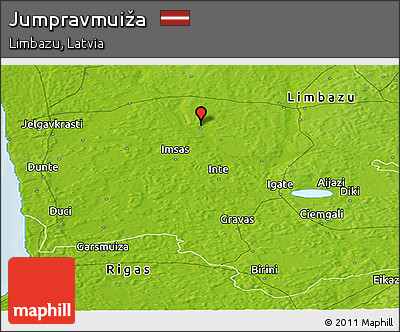 Physical Panoramic Map of Jumpravmuiža